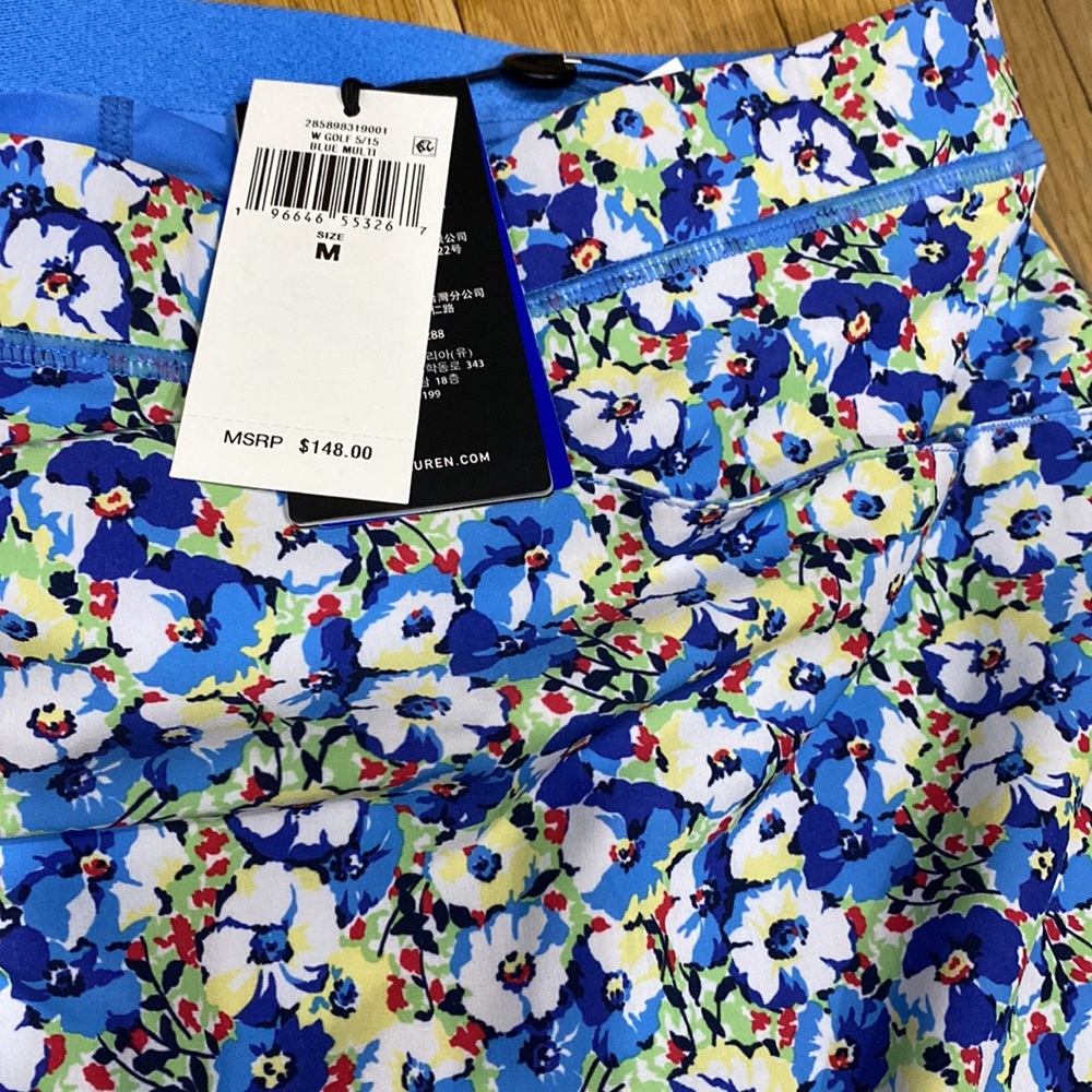 NWT RLX Polo Ralph Lauren Womens Golf Floral Print Pleaded Performance 17” Skort - Picture 6 of 9